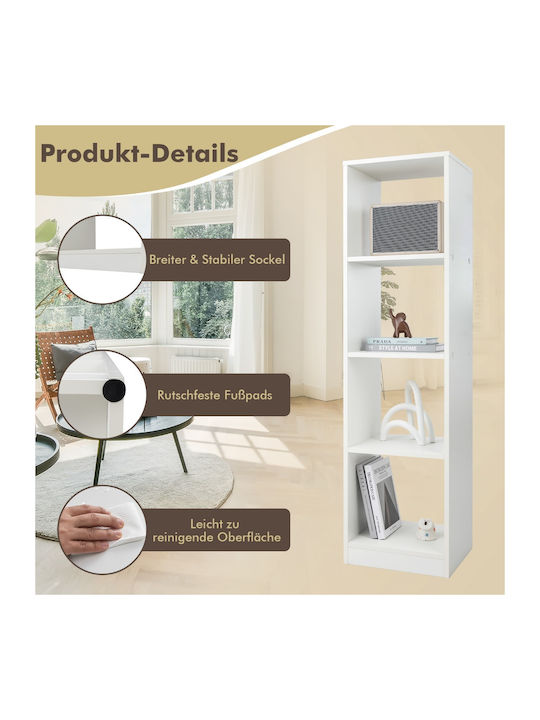 White Bookcase 38x33x142cm