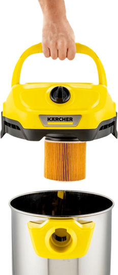 Karcher WD 2 Plus S V-15/4/18/C Vacuum Wet / Dry with Stainless Bin 15lt