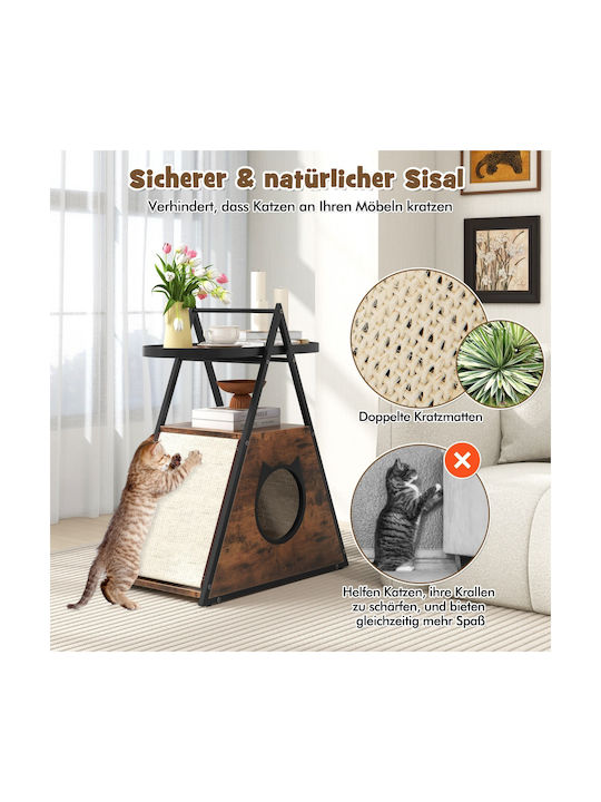 Costway Kratzbaum Pole Schwarzer