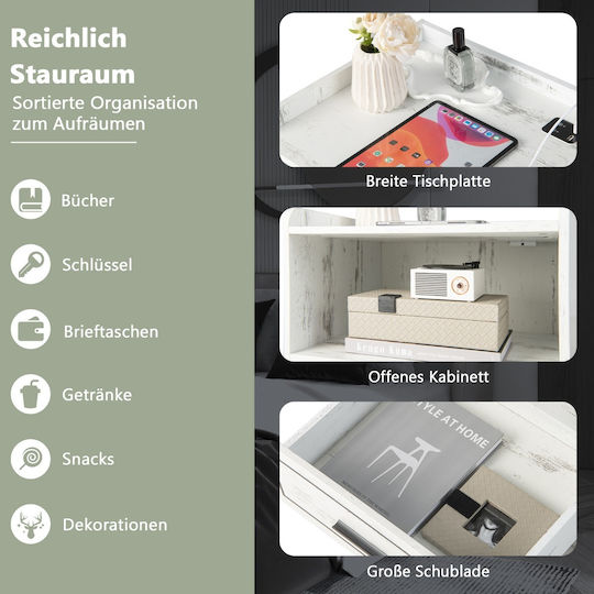 Wooden Bedside Tables Blue 2 Pieces 45x40x50cm