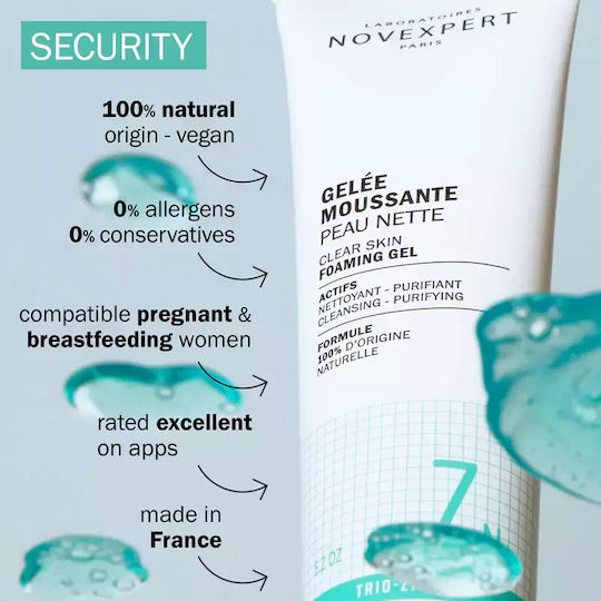 Novexpert Clear Skin Gel Καθαρισμού Προσώπου για Ακνεϊκές Επιδερμίδες 30ml