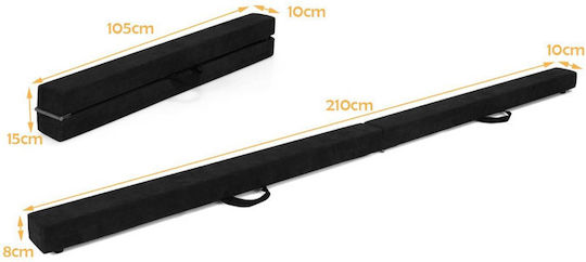 Costway Balance Platform Black 210x10x6.5cm 1pcs