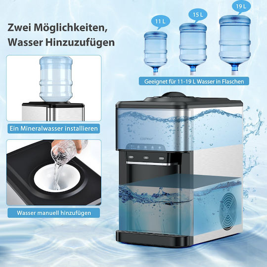 Costway Desktop-Kühler Flasche Rostfrei mit kaltem Wasser 2.5lt/h