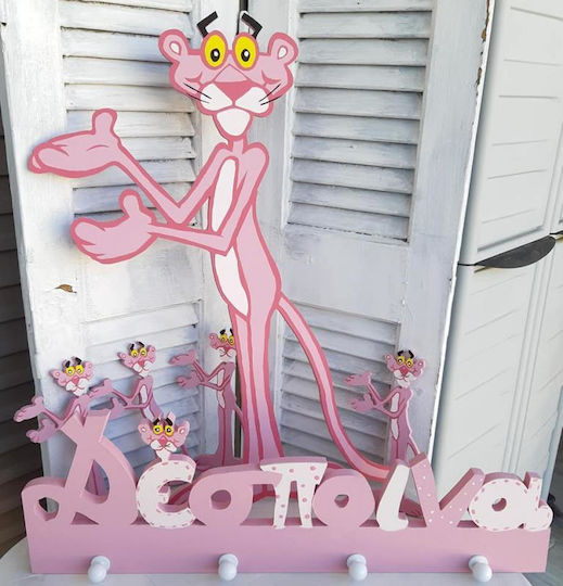 Wooden Wall-Mounted "Pink Panther"