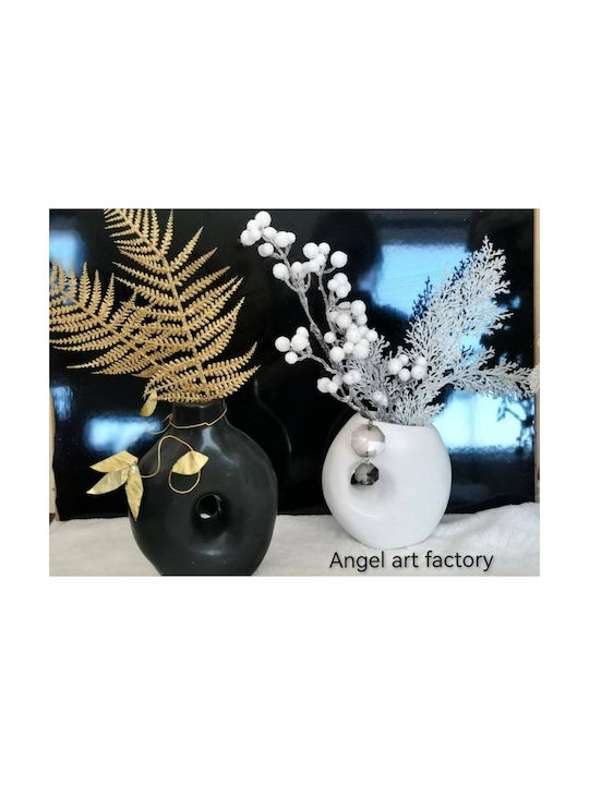Schwarze Vase für Blumenarrangements