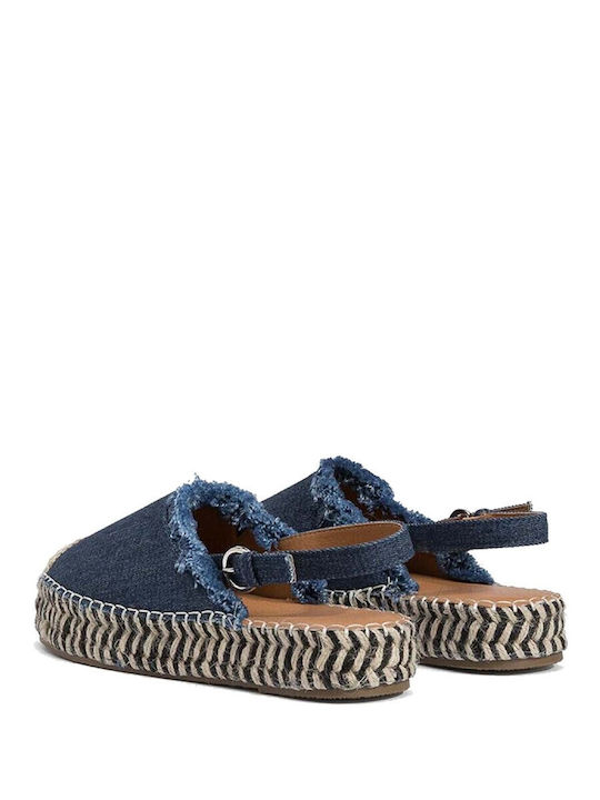 Women's Knitted Espadrilles Navy Blue
