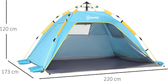 Outsunny 2-Person Blue Beach Tent