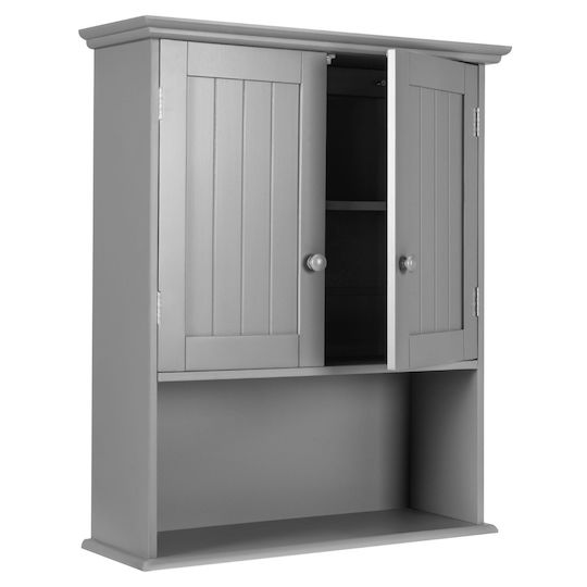 Costway Bathroom Cabinet 60x20x70.5cm Gray