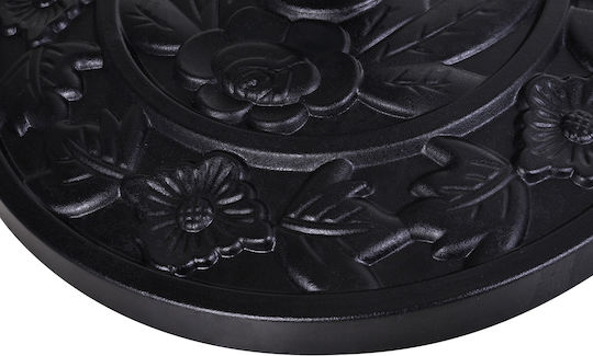 Outsunny Umbrella Stand made of Plastic Black Velvet-Black Metal 50x31x32cm