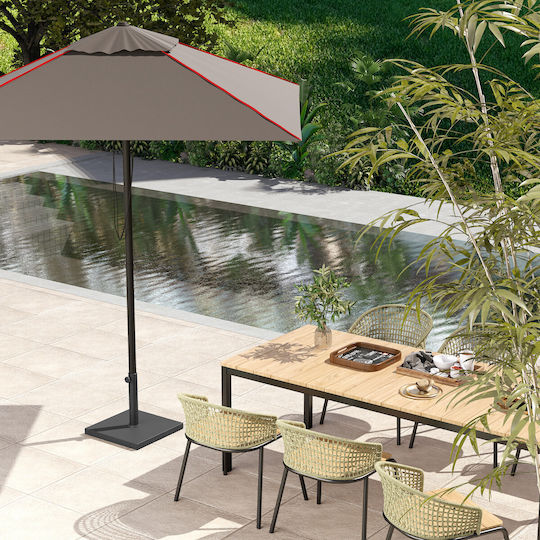 Outsunny Umbrella Stand Concrete Black 44x44x30cm