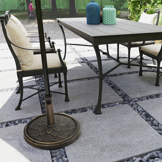 Outsunny Umbrella Stand Metallic Bronze 46x46x34cm