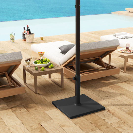 Outsunny Umbrella Stand Concrete Black 44x44x30cm