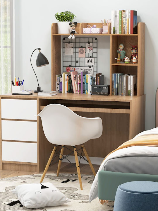 Desk Wooden Beige 94x25x74cm