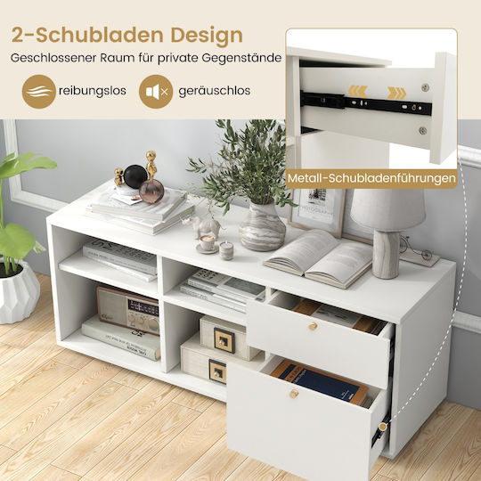 TV Stand White 108x39x50cm
