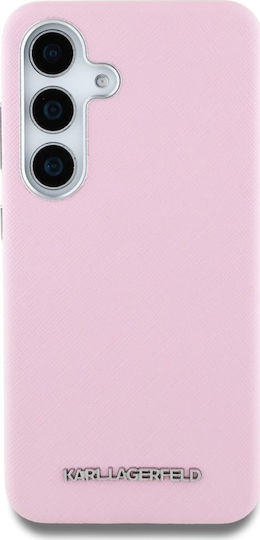 Karl Lagerfeld Saffiano Full Umschlag Rückseite Rosa (Galaxy S25)