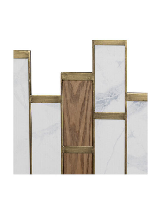 Wall Decor 96 X 1.5 X 74.5 Cm Marble & Wood Effect 205701 Atmosphera