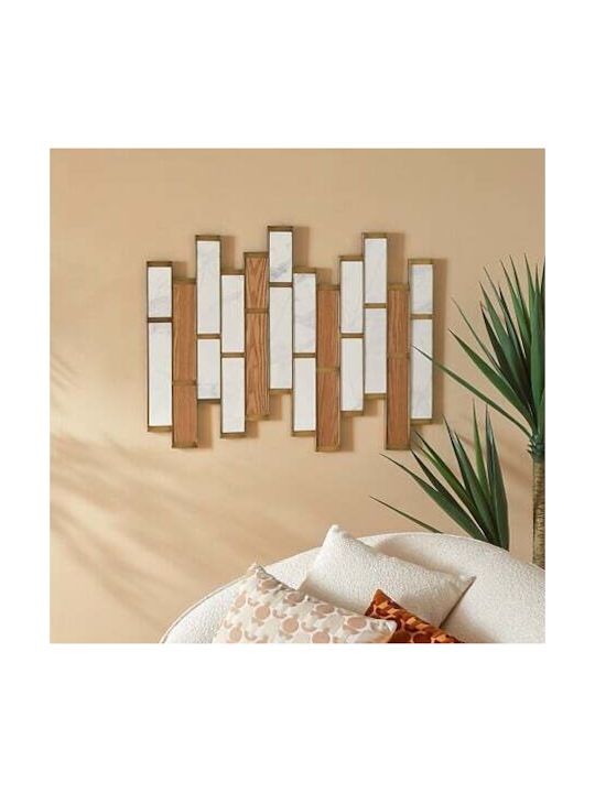 Wall Decor 96 X 1.5 X 74.5 Cm Marble & Wood Effect 205701 Atmosphera