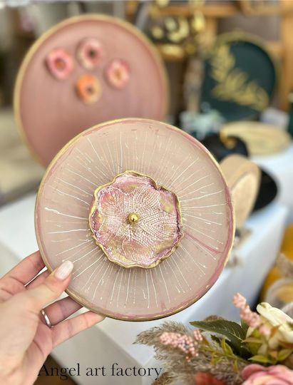 Ceramic Decorative Platter Plate Beige 3x3cm Ceramic Decorative Platter Plate Beige 3x3cm