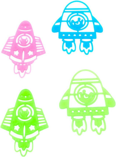 Glow-in-the-Dark Spaceship Wall Stickers 2dis67