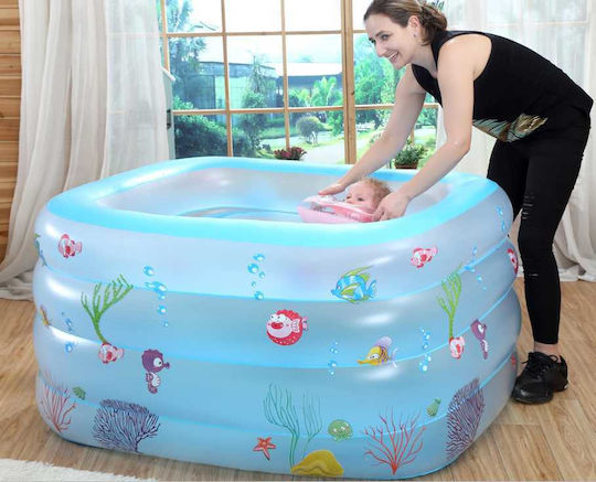 Children's Inflatable Swimming Pool 120x90x35cm Light Blue