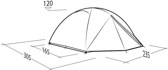 Robens Lodge 3 Exp Camping Igloo Mountaineering Green with Double Cloth 3 Seasons for 3 People Waterproof 5000mm 235x305x120cm
