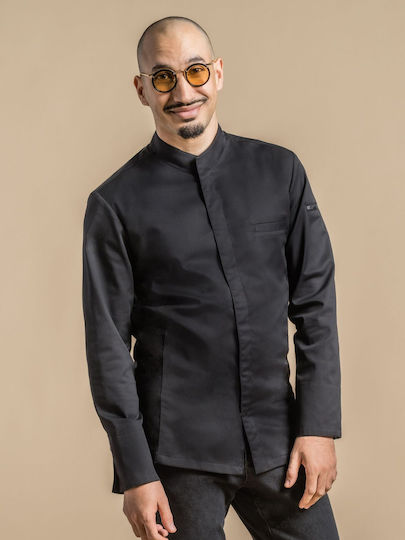 Clement Design Σακάκι Σεφ Unisex Μαύρο με Μακρύ Μανίκι Catane