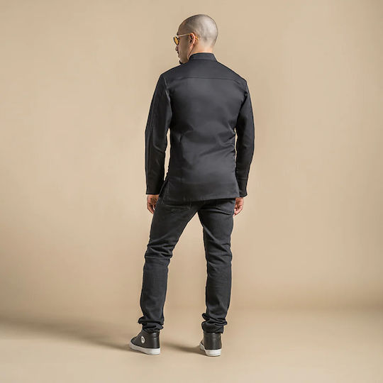 Clement Design Σακάκι Σεφ Unisex Μαύρο με Μακρύ Μανίκι Catane