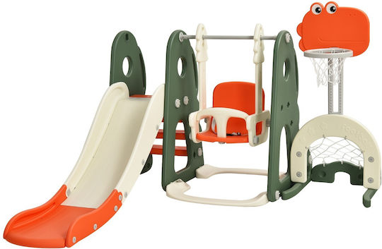 Costway Loc de joacă cu Coș de baschet 172x182x108cm. Multicolor