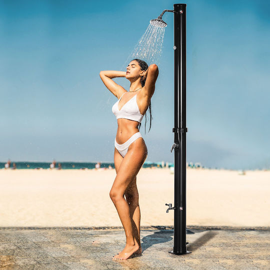 Outsunny Ντουζιέρα Πισίνας Ηλιακή 222x15.5x15.5εκ. Μαύρη