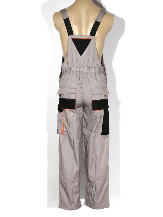 Fageo Work Coverall Dungarees Gray Γκρι - Πορτοκαλί
