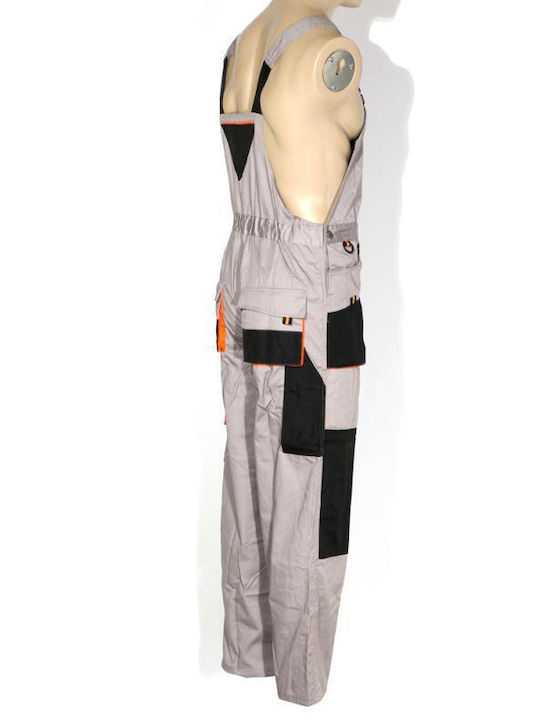 Fageo Work Coverall Dungarees Gray Γκρι - Πορτοκαλί