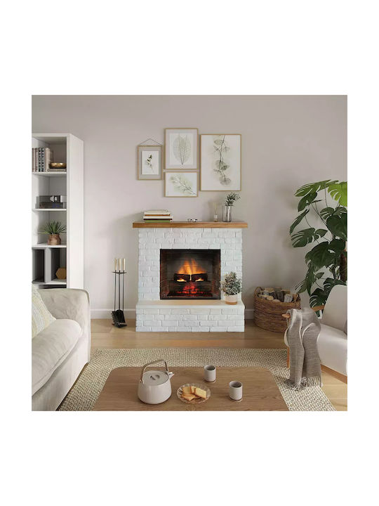 Tagu Powerflame Επιτοίχιο Ηλεκτρικό Τζάκι 1400W Λευκό