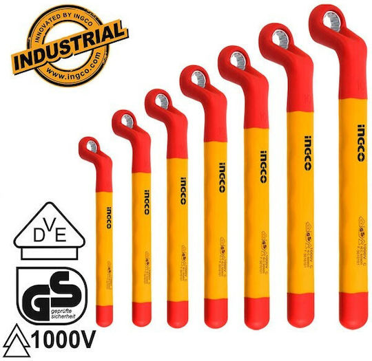 Ingco Set de 7 Duble Chei poligonale Curbe