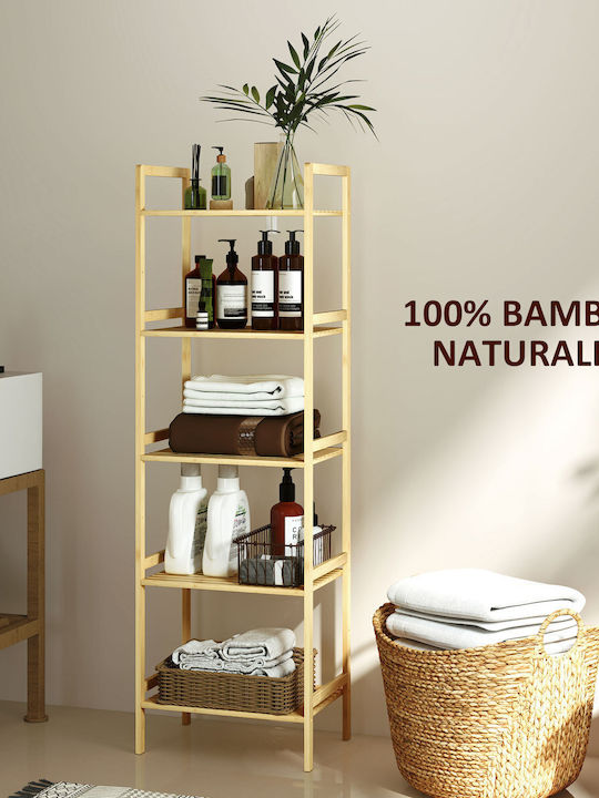 HomCom Regal Badewannenregal Hölzernes 43.5x31.5x142cm