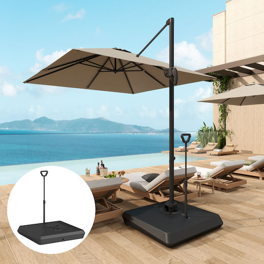 Outsunny Bază de Umbrelă Apă - Nisip Plastică Bej