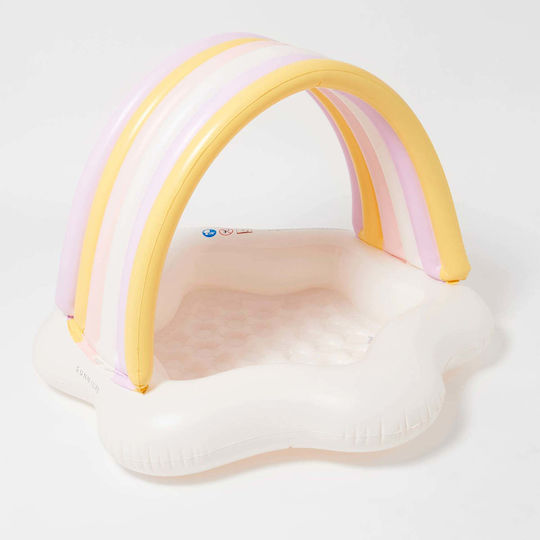 Sunnylife Swan Multi Παιδική Στρογγυλή Πισίνα PVC 100lt Φουσκωτή 120x90εκ. Λευκή