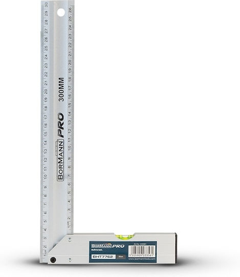 Bormann Winkelmesser Zimmerleute Aluminium Länge 40cm mit Wasserwaage