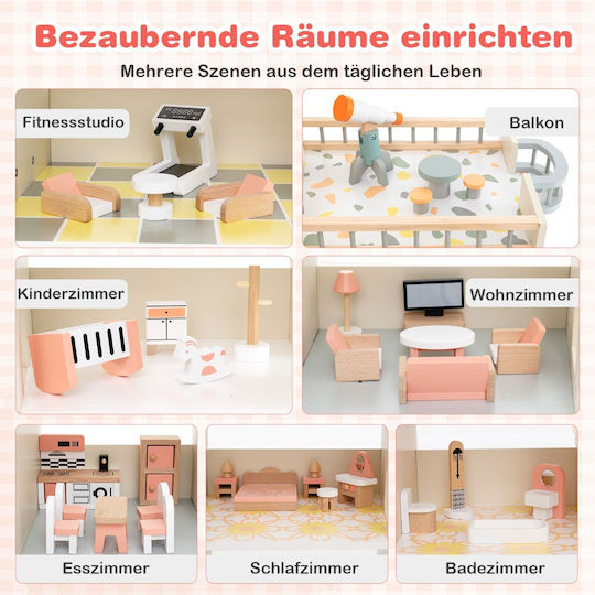 Costway Holzpuppenhaus