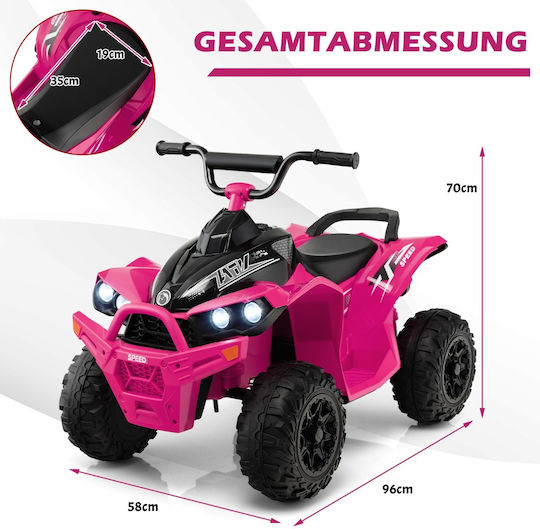 Kinder Roller Elektroantrieb 12 Volt, 12V Rosa