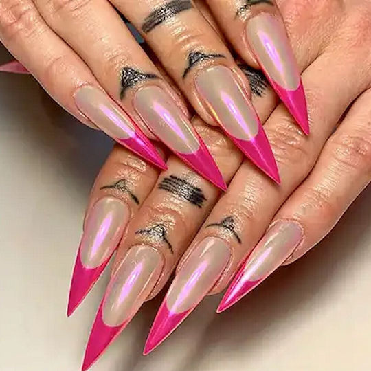 Long Stiletto Soft Gel Nagelspitzen Transparent 440Stück COSMO-12062