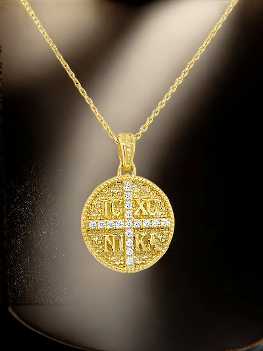 Xryseio Anhänger Kinder Amulett Beidseitig Konstantinato aus Gold 9K KN1113