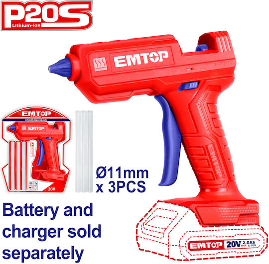 Emtop Solo Battery Powered Glue Gun 11.2mm 20V