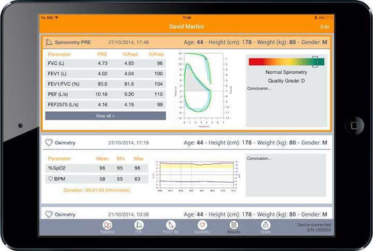 Spirometer Spirobank II Basic + Multi-use Turbine