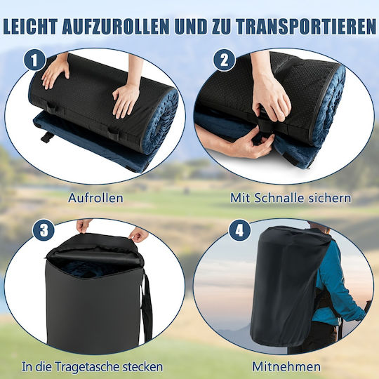 Costway Schaumstoff Einzeln Camping Schlafmatte in Blau Farbe { pn }}