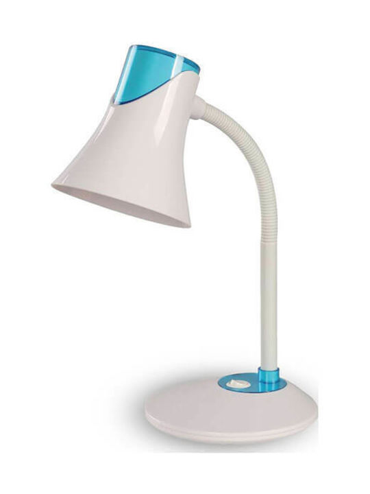 Lucas Schreibtischlampe mit flexiblem Arm für Fassung E27 in Weiß Farbe