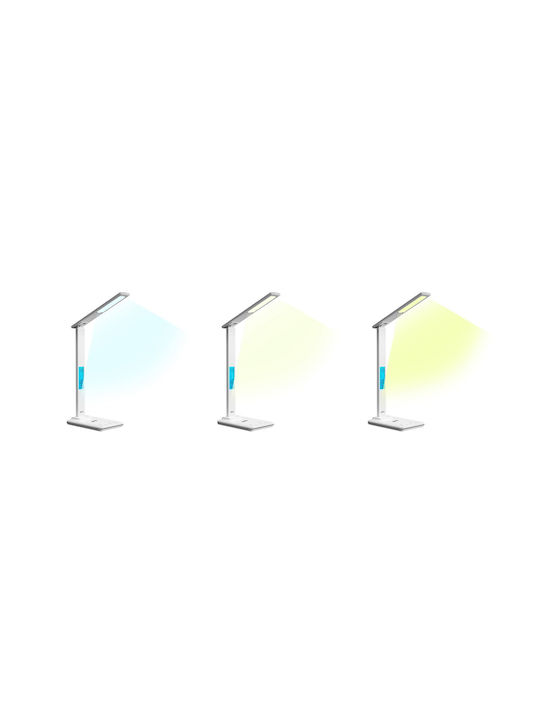 Media-Tech LED Schreibtischlampe faltbar in Weiß Farbe