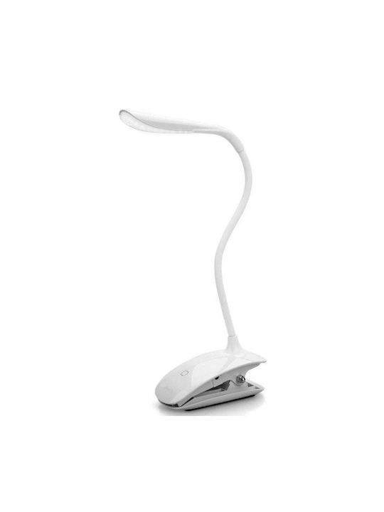 Factory LED Lumină de Birou cu Braț Flexibil și Clește în Culoarea Alb