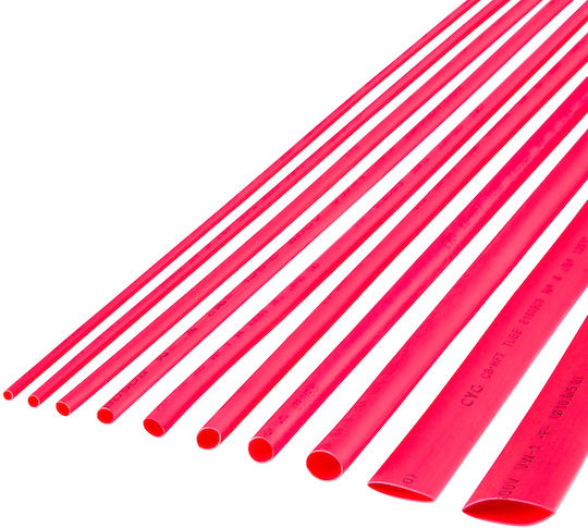 Cabletech Tuburi Termocontractabile Casetă Red 10buc LEC-NAR0258.1