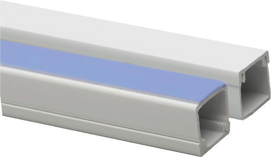 Eurolamp Κανάλι Καλωδίων με Αυτοκόλλητο από Πλαστικό 12X12 Carton Box Λευκό 2m