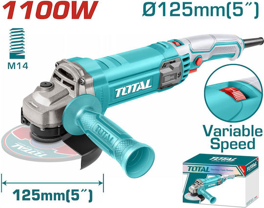 Total Grinder 125mm Electric 1100W with Speed Control